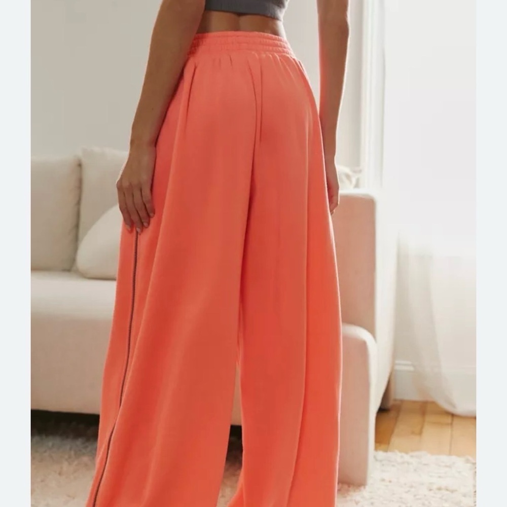 Urban Outfitters Out From Under Zippy Wide Leg Pants ~ XS ~ Heathered Tangerine - Picture 8 of 10
